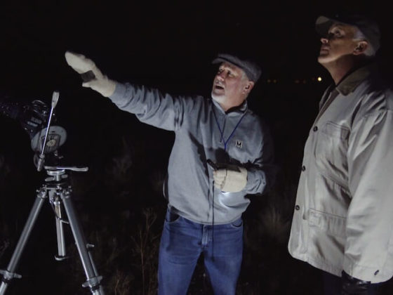 Danny Faulkner and Del Tackett with Telescope