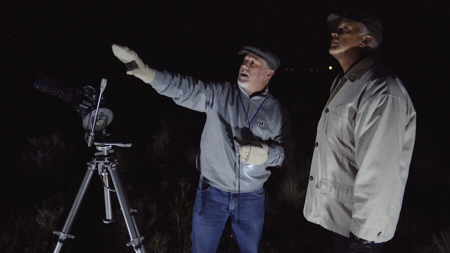 Danny Faulkner and Del Tackett with Telescope