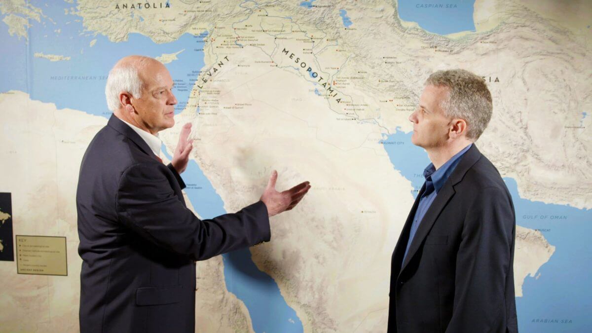 Doug and Del discussing the Middle East