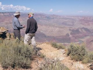 Steve Austin and Del Tackett at Desert View post flood