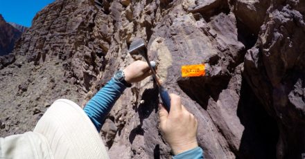 Taking a Rock Sample